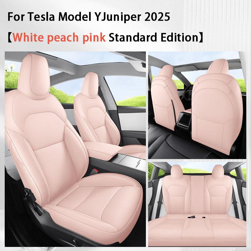 TCYZ Для Tesla Новая Модель Y Juniper 2025 Полный Комплект Чехлов на Сиденья Кожаные Дышащие Автомобильные Чехлы на Сиденья Подушки Защитные Замена