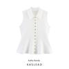 Kaslead New Women Clothes Western Style Short Skirt Hem Knitted Vest Top 4192060 250