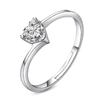 Korean Version Ring Eternal Super Flash Zircon Live Adjustable Love Heart Ring, Female