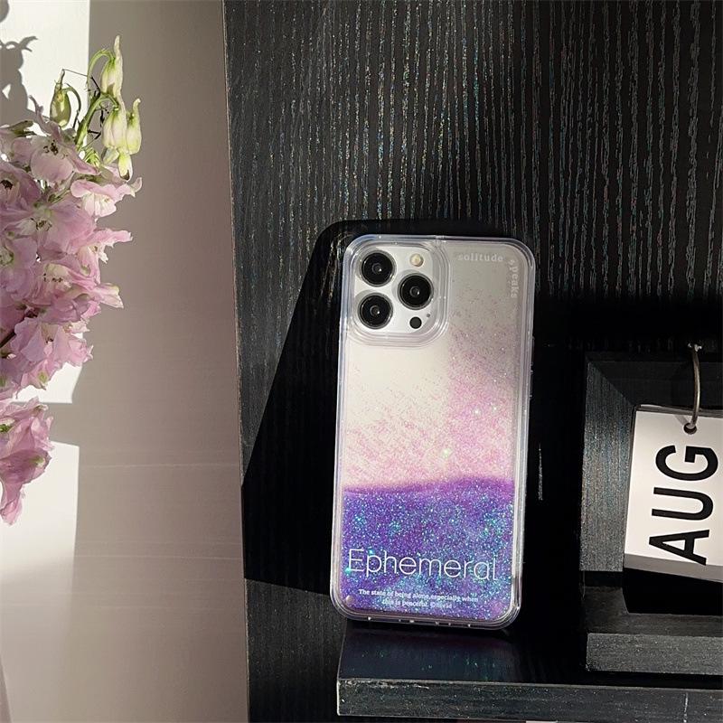 Блестящий жидкий зыбучий песок силиконовый чехол для телефона Apple 11/12/13/15 Pro Max, противоударный, английский динамичный модный