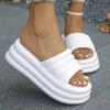 Pink Chunky Platform Slippers Women Summer Thick Bottom Wedge Heels Sandals for Woman Non Slip Outdoor Flip Flops