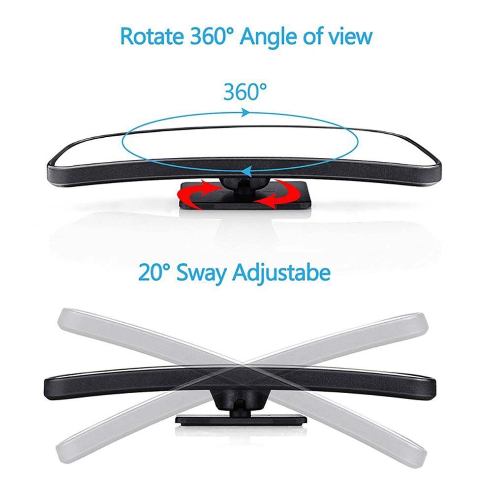mirror Wide Angle Mirror Car Reversing Auxiliary Mirror Rectangular Curved Mirror Blind Spot Mirror