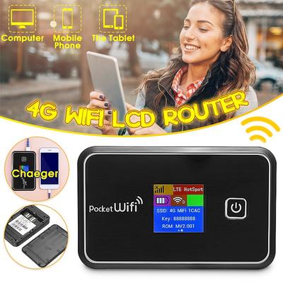 Мобильный WiFi роутер 4G LTE FDD/TD 150 Мбит/с Мобильный MIFI Портативный Беспроводной Карманный Роутер Точка Доступа Широкополосный ЖК-экран