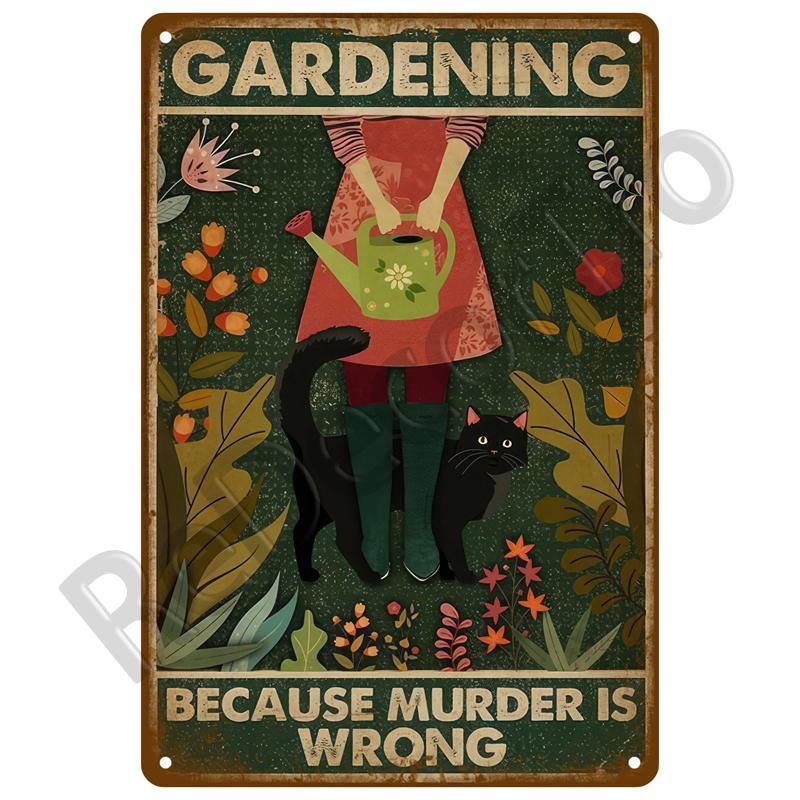 Vintage Metal Plaque Plates Decor Garden Flower Rules Metal Sign For Pub Bar Home Wall Decor Art Tin Signs Flower Poster Gift