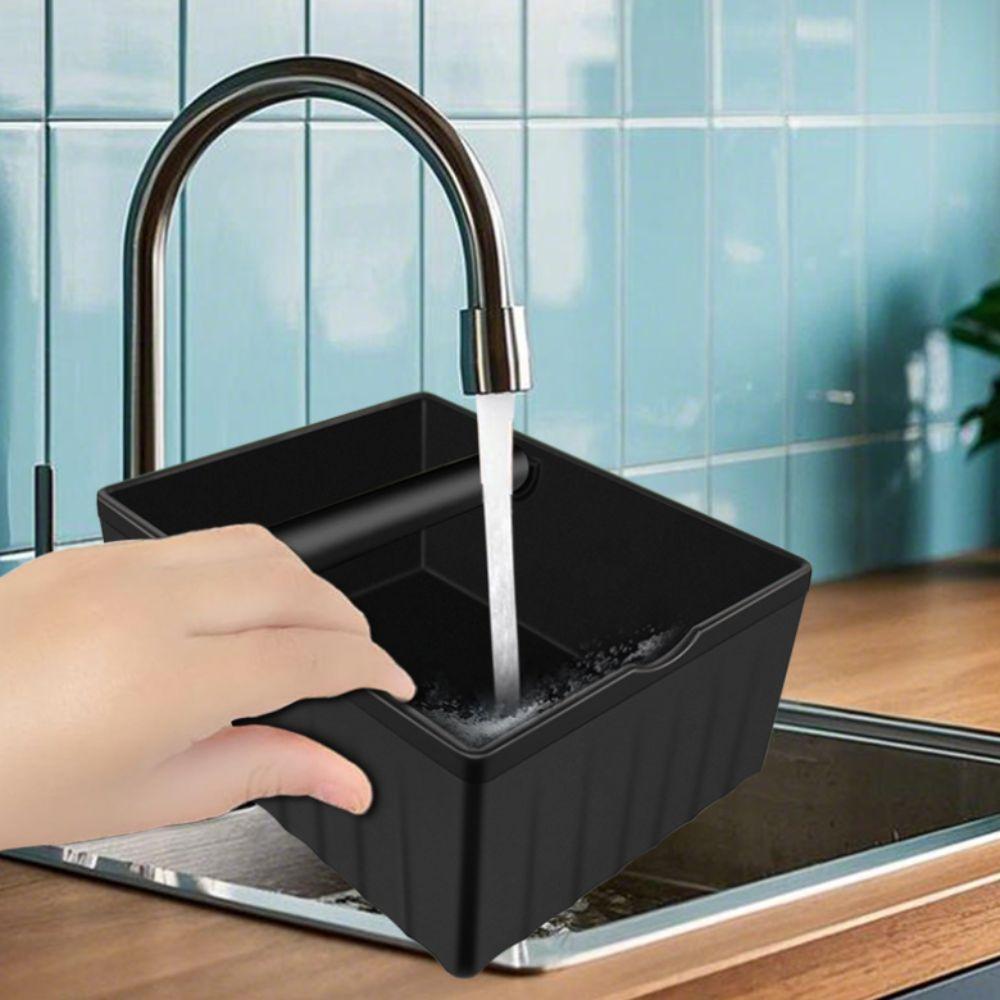 with Tapping Rod Coffee Knock Box Large Capacity Espresso Grounds Container Baristas
