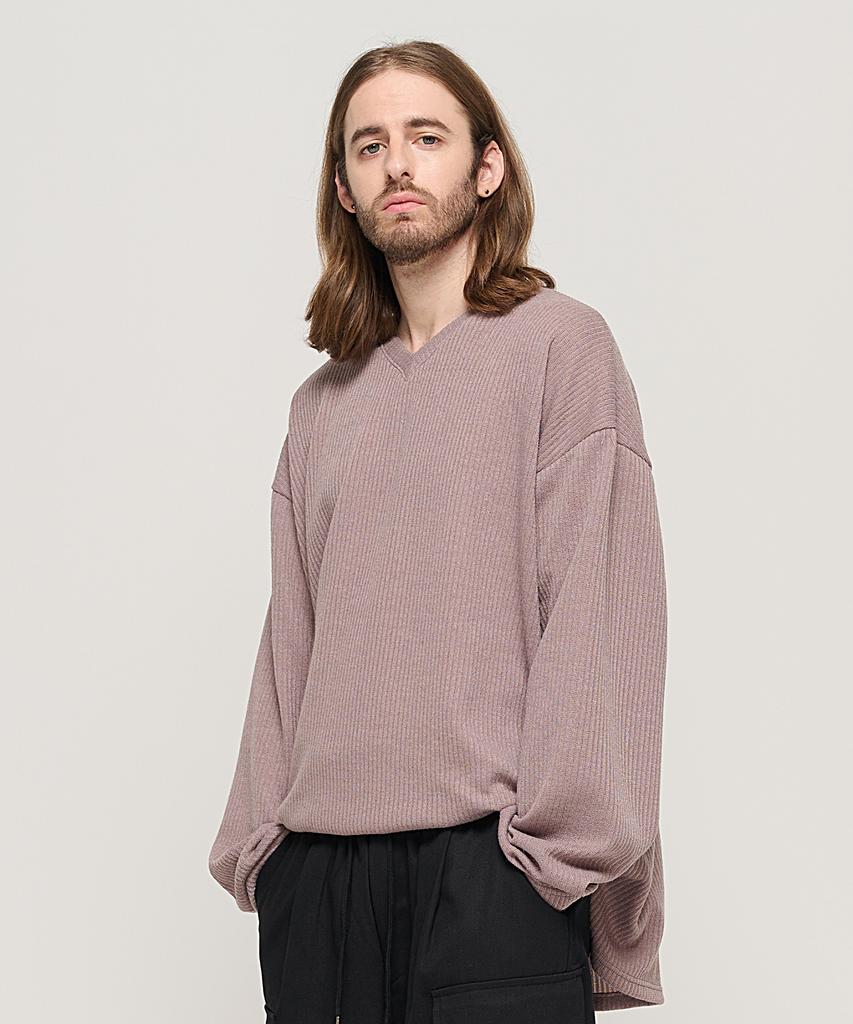 CARGOBROS Cb V-Neck Oversized Knit (Beige)