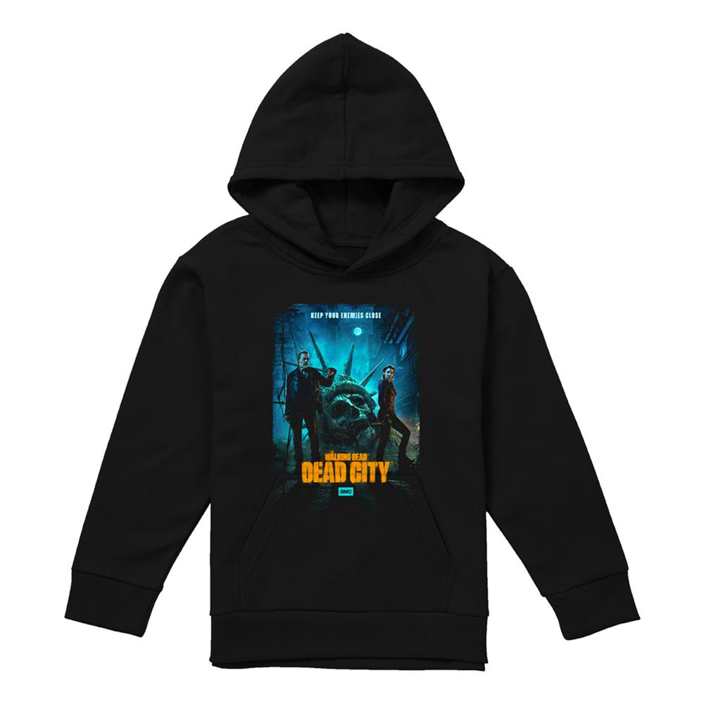 The Walking Dead Childrens/Kids Dead City Negan & Maggie Poster Art Pullover Hoodie