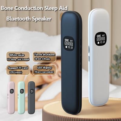 Подушечный Bluetooth-динамик с костной проводимостью, Белый шум, Помощь для сна, Саундбар, Светодиодный дисплей, TF MP3-музыкальный плеер, Таймер выключения