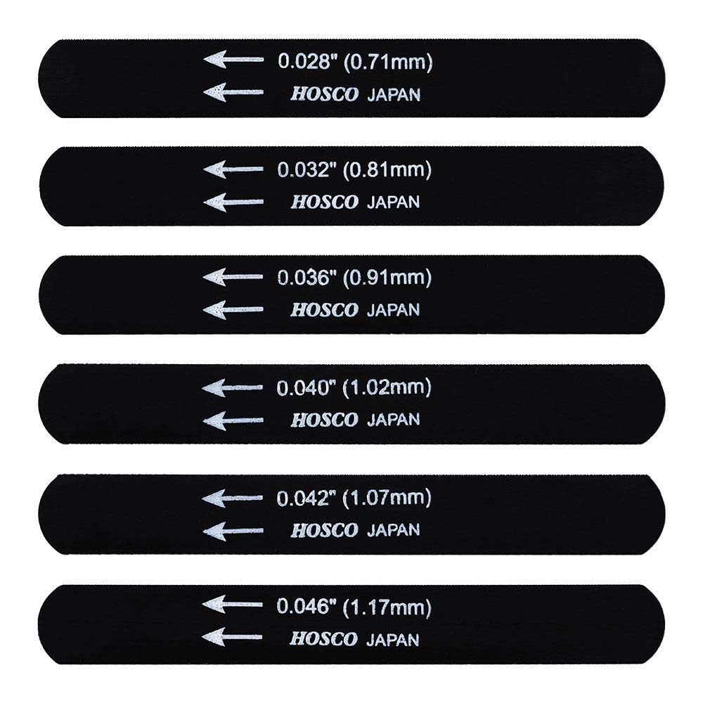 HOSCO Luthiers Tools Black Nut File 95mm Black Oxide Finish Classic Guitar Set of 6