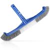 Heavy Duty Swimming Pool Brush Head with Stiff Durable Bristles Curved Design for Pool Wall Floor Step Cleaning Tool