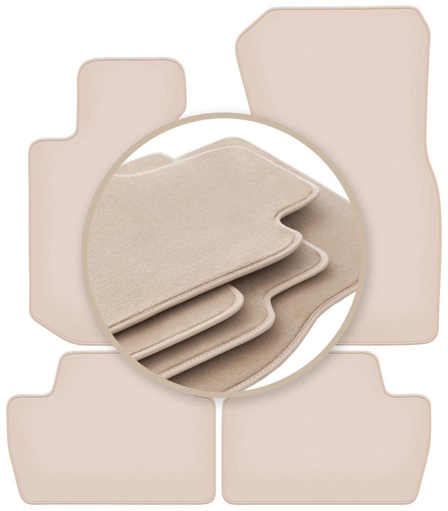 PREMIUM beige floor mats for: BMW 2 G42 Coupe 2021-2022