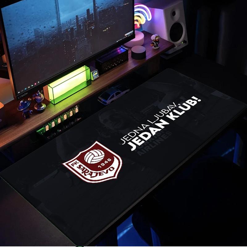 Fk Sarajevo Crest Emblem mouse pad, rubber base, esports desk mat, mouse pad for gamers and office use, gaming desk , easy to clean mat