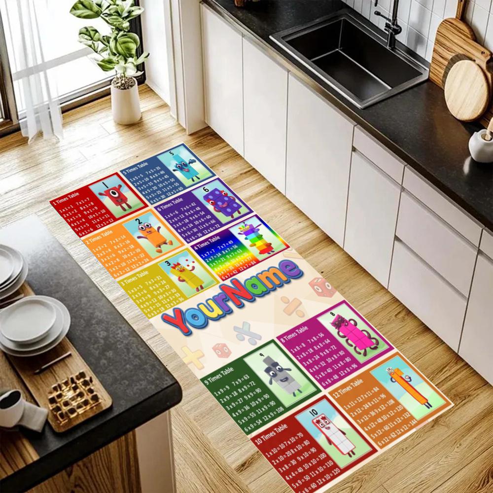 Numberblocks Customize Your Name Kitchen Rug Runner Rug Laundry Mat Hallway Entryway The Best Gift Choice