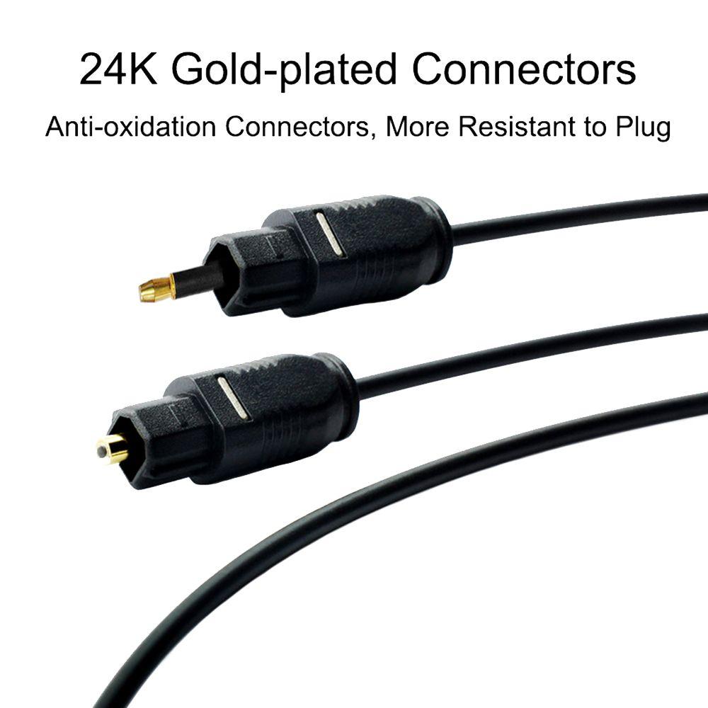 Professional Gold-plated Digital SPDIF Line Audio Cable 3.5mm to Toslink Optical Fiber Cord