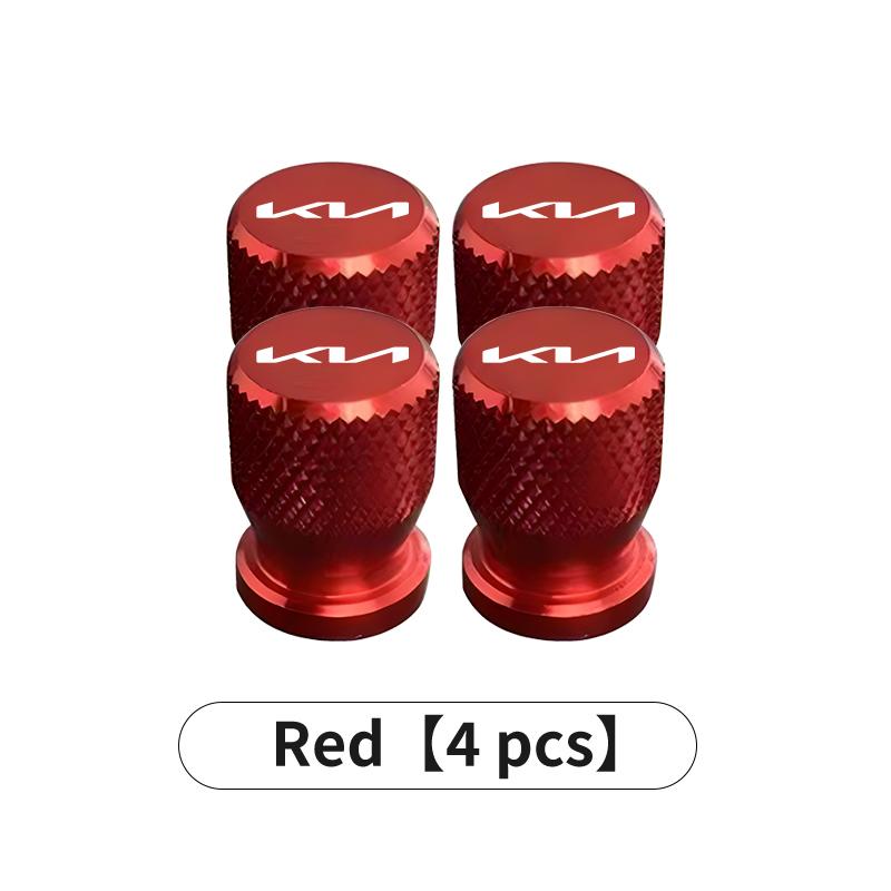 CASSX1 For KIA 4pcs Car Tyre Valve Caps Metal Anti Wear Leakproof Narrow Mouthpiece Ceed Sportage Rio K5 K2 Optima Cerato Venga Sedona