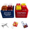 1/2Pcs Crew Alert Keychain Egpws Warning Sound Simulator with Flashlight Realistic Aerial