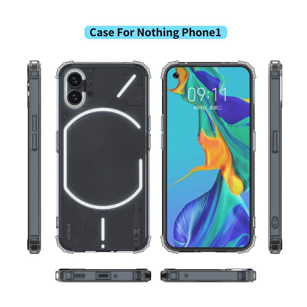 Противоударный прозрачный мягкий чехол из ТПУ для Nothing Phone 1, защита от падений, чехол для мобильного телефона для Nothing Phone1