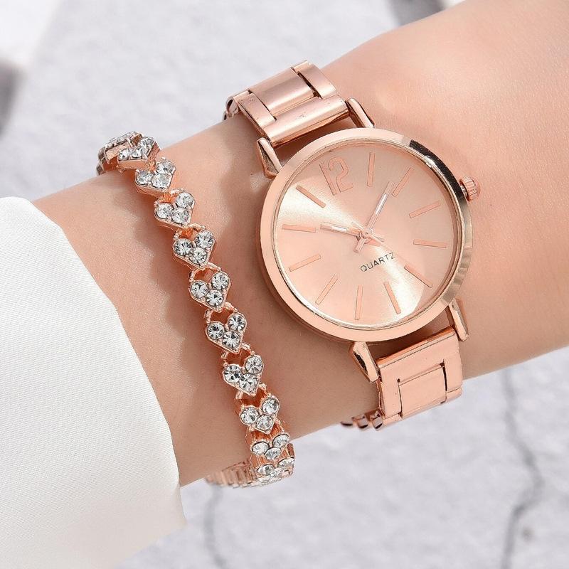 Ladies Watch Temperament Steel Belt Ladies Watch Watch, Simple Trend Ladies Quartz Watch Bracelet Set