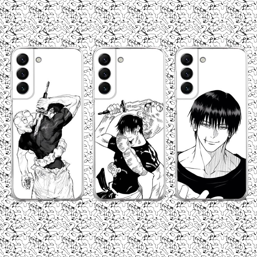 Чехол для телефона Toji Jujutsu Kaisen Fushiguro для Samsung S24,30,21,22,23,20 FE,lite,PIus,Ultra,5G,Note,9,10 Прозрачная крышка