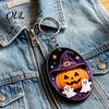 Halloween Acrylic Keychains Ghost Pumpkin Keychain, Cartoon Car Key Bag Pendants Ring Pendant, Decorative Charm Accessory for Handbags Backpacks Theme