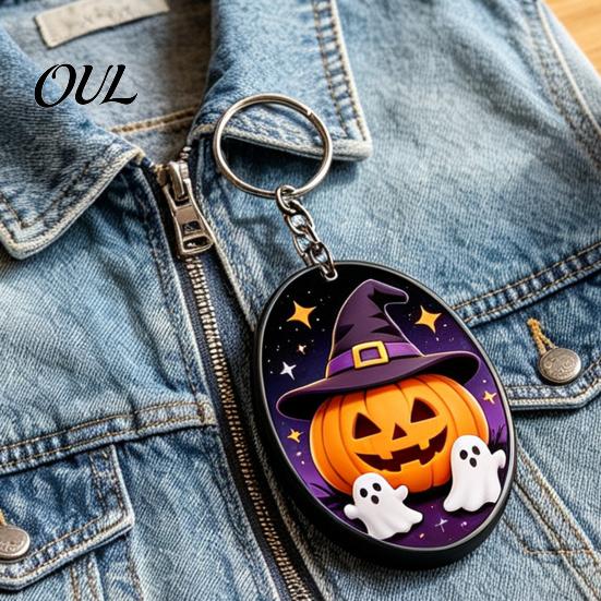 Halloween Acrylic Keychains Ghost Pumpkin Keychain, Cartoon Car Key Bag Pendants Ring Pendant, Decorative Charm Accessory for Handbags Backpacks Theme