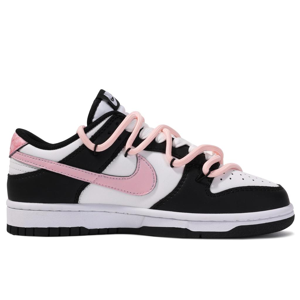 Nike Кроссовки Dunk ADCDAVINCI Custom Низкие Скейтбордические Мужские Черно-Розово-Белые DD1391-100(КомандаМ-)