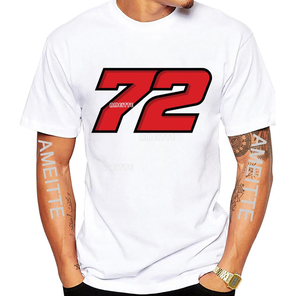2025 New Marco Bezzecchi 72 Gp Riding Tshirt Summer Unisex Short Sleeve Sport Boy Hip Hop Casual White Tops Motorcycle Rider Tees