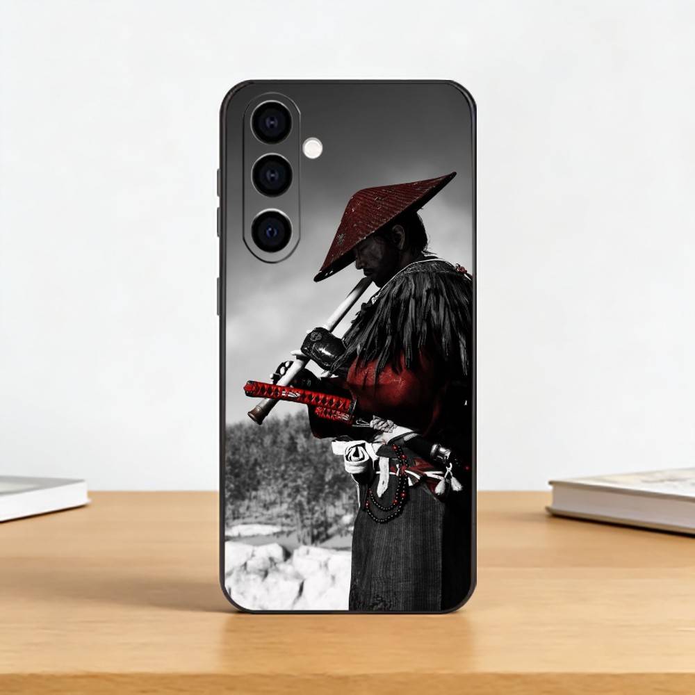 Чехол для телефона Game G-Ghost Of Y-Yotei для Samsung Galaxy A73,A72,A71,A70,A53,A52,A51, Мягкий силиконовый черный чехол