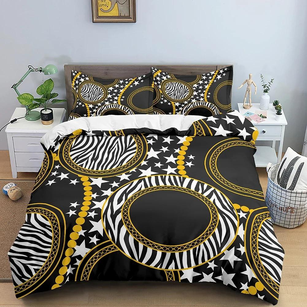 Пододеяльник с принтом в виде цепочки, Комплект постельного белья, Комплект одеяла для взрослой спальни с наволочкой, Индивидуальный, Размер Квин, Кинг, Покрывало