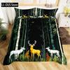 Пододеяльник с изображением оленя и оленя King Queen Farm Deer Forest, комплект постельного белья Moose Wildlife Animal, походное охотничье одеяло