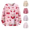 Women's Fashion Casual Long Sleeve Bow Print Cute Neck Woolen Knit Pullover Top