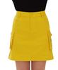 7555 MUS Задний карман Стрейч Карго Размеры Del Sol Golf Юбка большого размера, Горчичный, M-3L, Гольф, Женская одежда, (M)