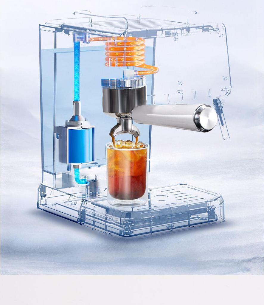 Итальянская эспрессо-кофемашина 20 бар: Полуавтоматическая, двойная экстракция, горячая и холодная, со встроенной кофемолкой для домашнего использования