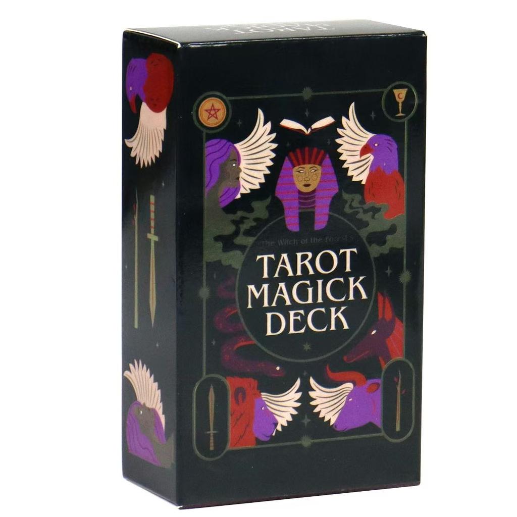 10.3*6cm The Witch of The Forest’s Tarot Magick Deck: 78 Cards with Guidebook for Beginners Gilded Black Edges