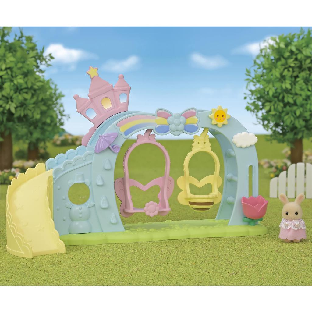 Epoch Sylvanian Families Хойкуэн Игровое оборудование Качели Сертификация ST Возраст Игрушка Кукольный домик Sylvanian Families [Набор Накаёси] S-71 3+