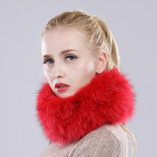 Новый шарф из натурального лисьего меха, меховые повязки на голову, женские зимние кольца, шарфы из лисьего меха, роскошные утеплители для шеи, хорошие эластичные глушители из 100% натурального меха