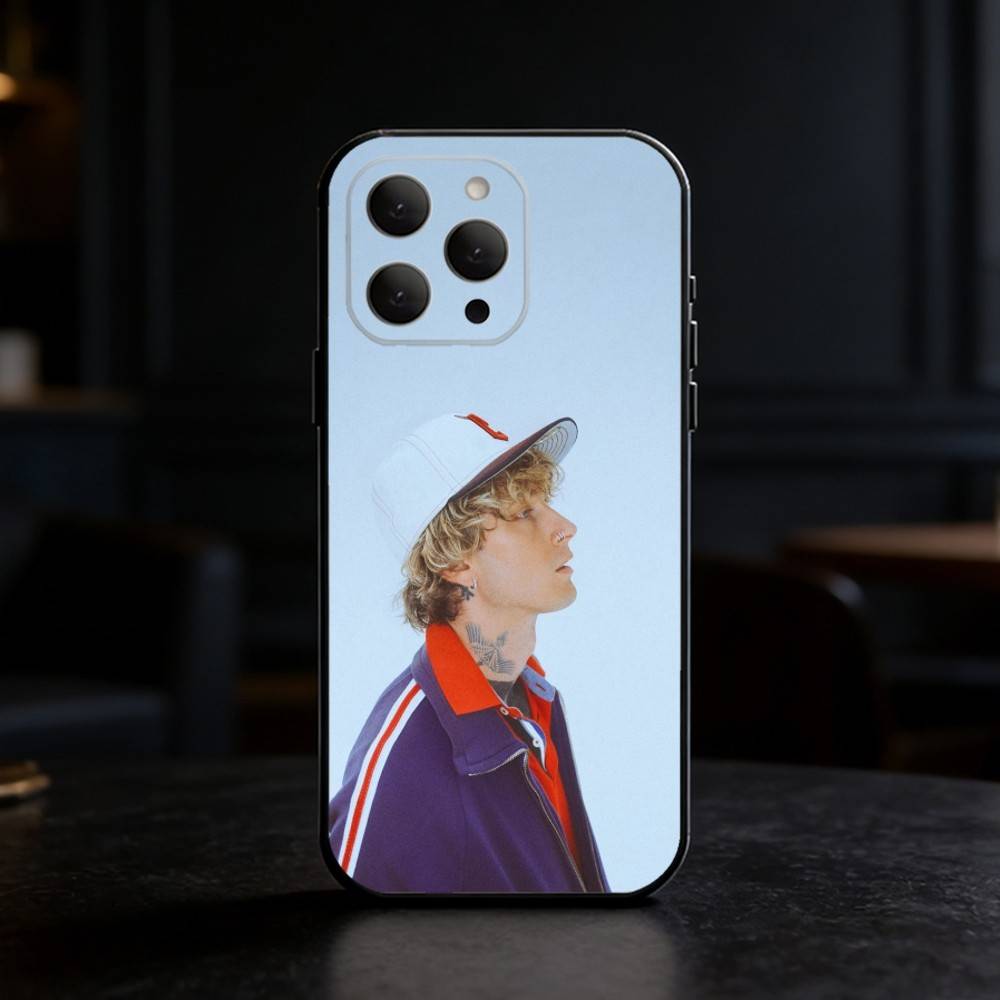Чехол для телефона MGK LOST A-AMERICANA Для iPhone 17,16,15,14,13,12,11 Plus,Pro Max,SE4 Мягкий силиконовый черный чехол