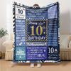 Happy 10Th Birthday! Gift Blanket Ultra-Soft Throw For Sofa Couch Office Bed Picnics Ideal for All Seasons Modern Style Perfect Gift Friends Y2