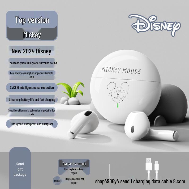 Беспроводные Bluetooth-наушники Disney K26 True Wireless с мультяшным дизайном и долгим временем работы от аккумулятора
