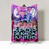 Одеяло с K-pop принтом Sajaboys для дома, флисовое плюшевое одеяло Hunters из фланели