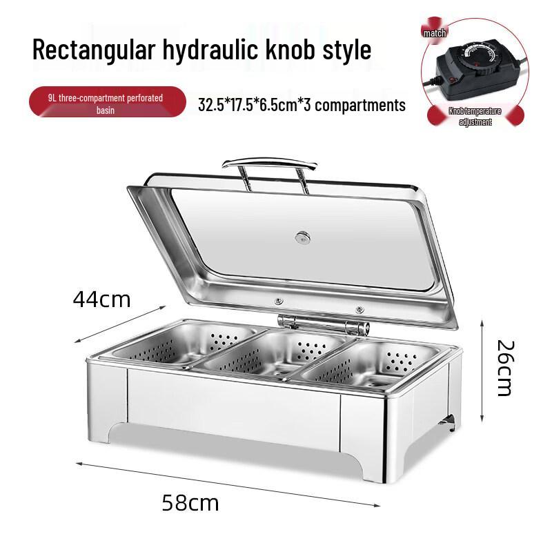 Commercial Buffet Food Warmer & Interchangeable Serving Pans