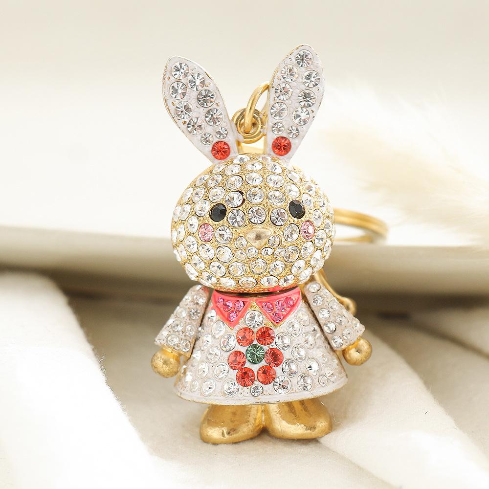 1pc Cute Bunny for Women,Sparkling Colorful Rhinestone Pendant, Daily Bag Charm Fashion Accessory,Perfect Gift for Her Bag Charm
