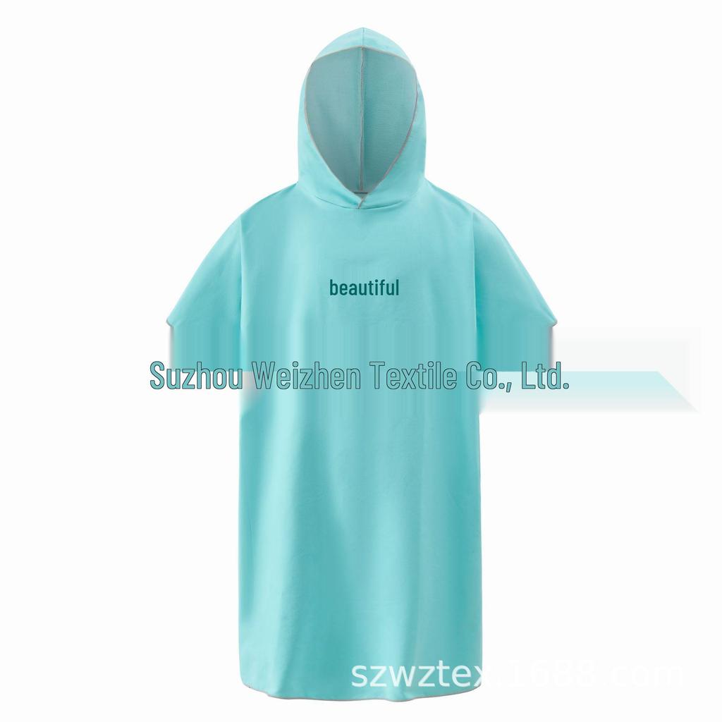 Двустороннее флисовое пляжное пончо: Носимый халат-полотенце для пляжа и дайвинга.