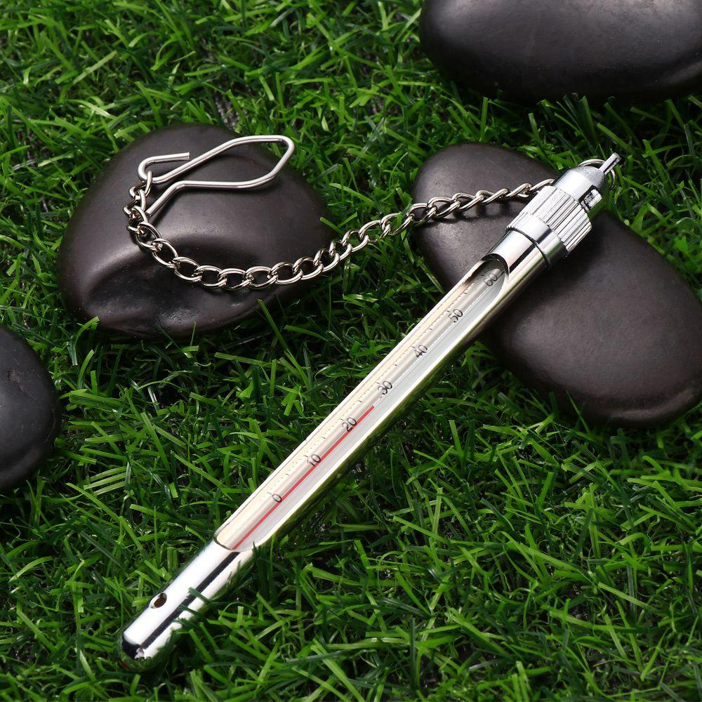 Новый термометр для рыбалки с карабином, температура воды в ручье, нержавеющая сталь для рыбалки нахлыстом