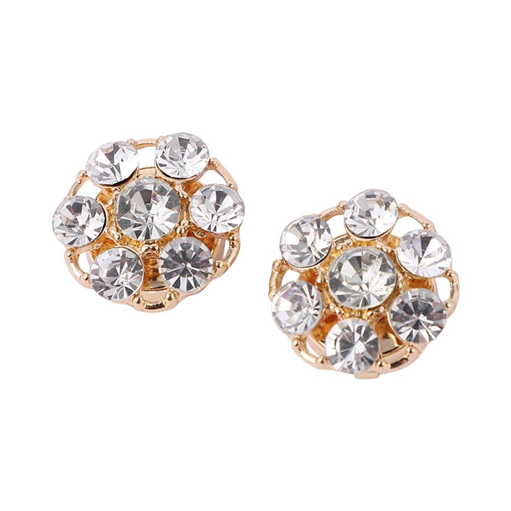 Стразы Жемчуг Цветок Пуговицы-накладки DIY Аксессуары Цветок Запонки для Мужчин Женщин Одежда