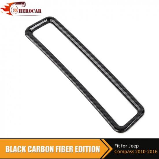 Carbon Fiber Inner Center Gear Shift Storage Box Trim for Jeep Compass 2010-2016