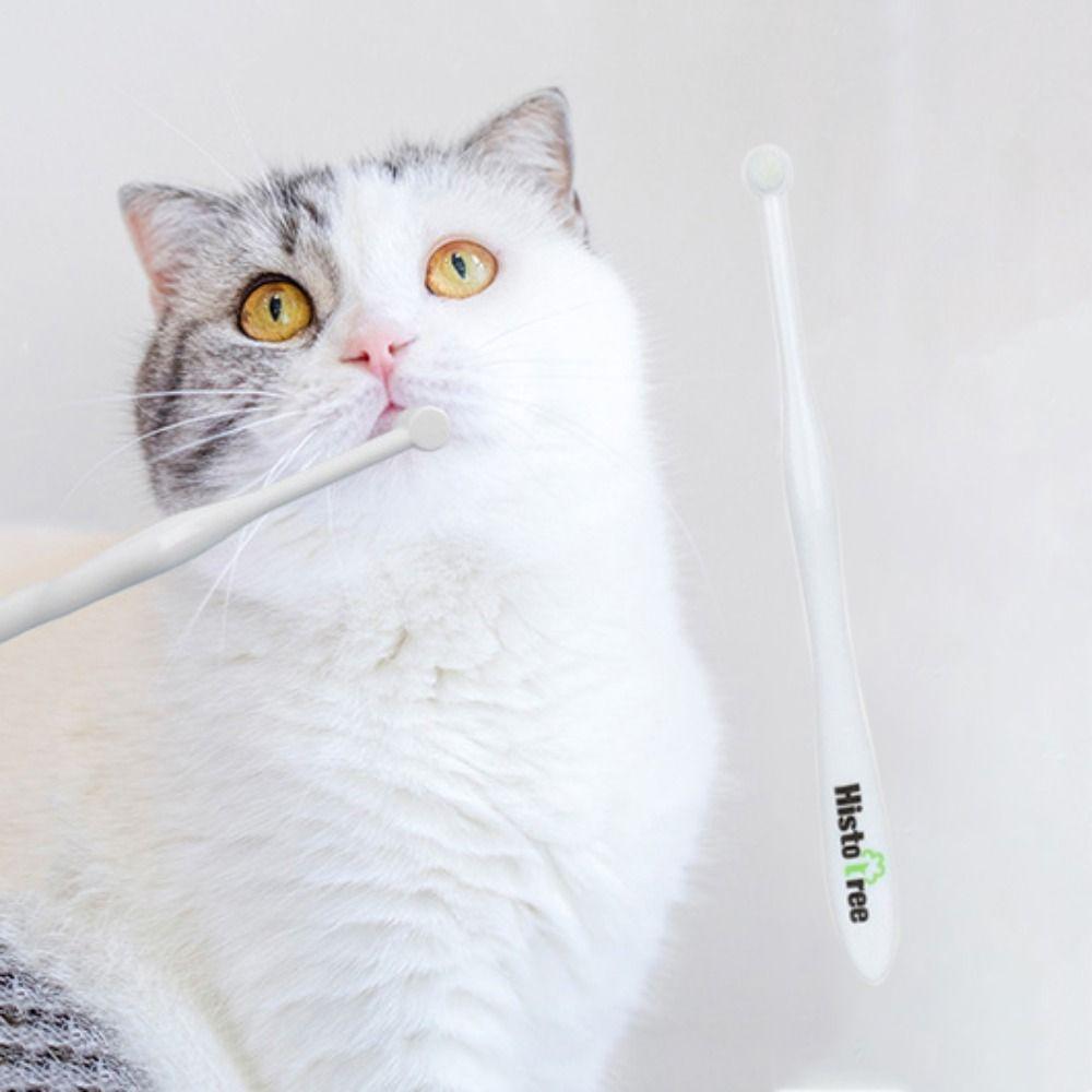 Пластик/ПБТ Мягкая зубная щетка для кошек Мягкая зубная щетка для чистки полости рта домашних животных Удаляет неприятный запах изо рта и зубной камень