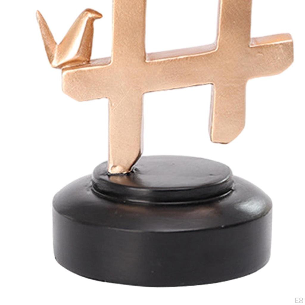 Melodic Note Figurine Musician Gift Resin Decorative Statue for Bedroom Livingroom Shelf