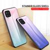 For Samsung Galaxy M32 5G A01 A10 A10s A20 A30 A20s A2 Core A31 A40 A41 A50 A50S Case Gradient Aurora Tempered Glass Soft Frame Back Cover Phone Case
