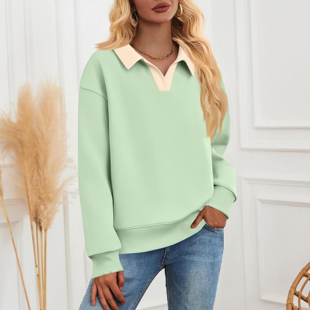 Women's Fashion Solid Color Casual Long Sleeve Hoodie